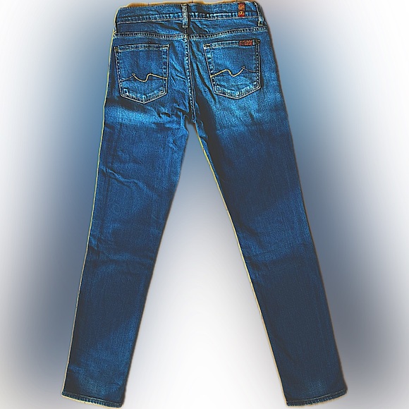 7 FOR ALL MANKIND ~ GWENEVERE Women’s Jeans Skinny Blue ~ 26 - Picture 1 of 8